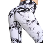 Fashion Tie Dye Printed Leggings High Waist Hip Lifting Tight Fitness Sports Yoga Pants For Women