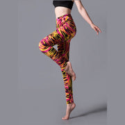 Brushed Printed High Waist Pants Yoga Leggings