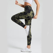 Fashion Tie Dye Printed Leggings High Waist Hip Lifting Tight Fitness Sports Yoga Pants For Women