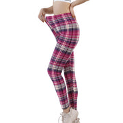 Plaid Leggings Women Sexy Pants Push Up Leggings Fashion F